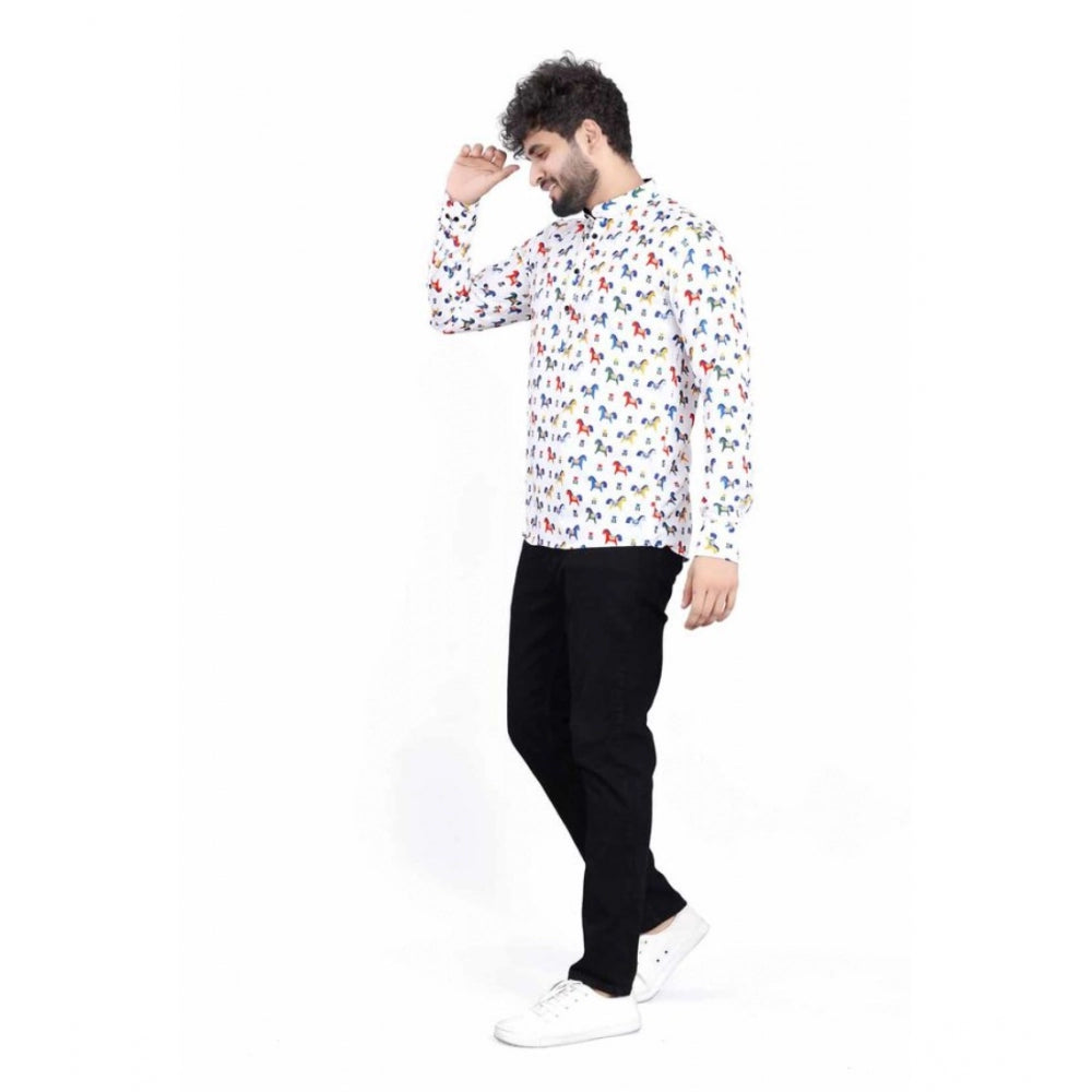 Men's Cotton Blended Printed Full Sleeve Shortkurta · _9_L