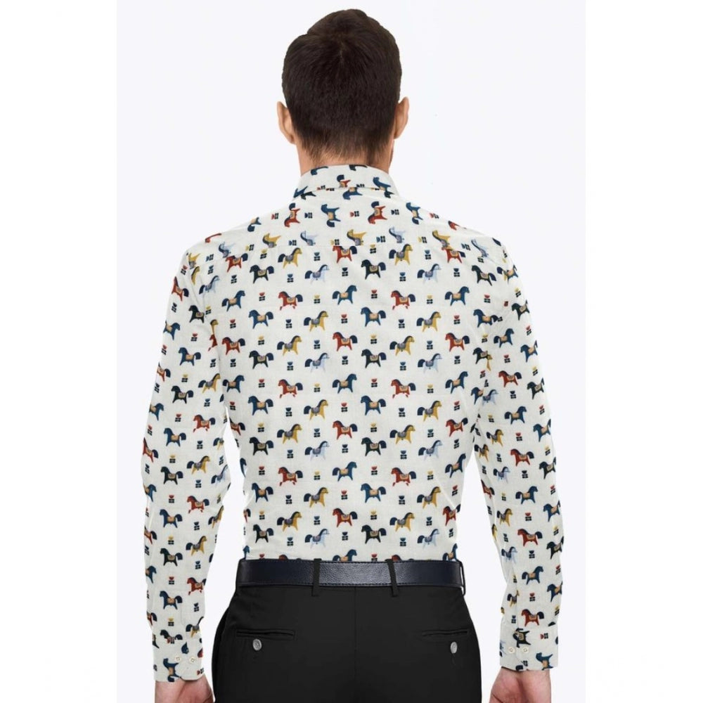 Men's Cotton Blended Printed Full Sleeve Shirt · _4_L