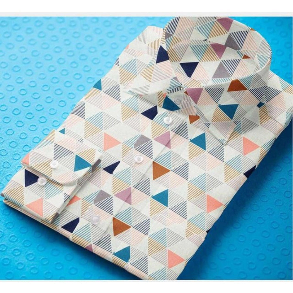 Men's Cotton Blended Printed Full Sleeve Shirt · _3_L