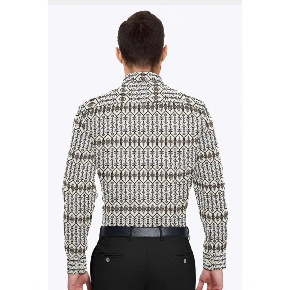 Men's Cotton Blended Printed Full Sleeve Shirt · 17_L