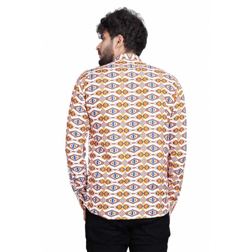 Men's Cotton Blended Printed Full Sleeve Shortkurta · 11_L