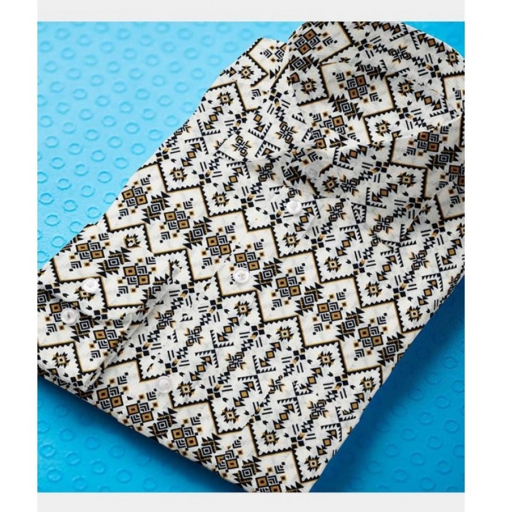 Men's Cotton Blended Printed Full Sleeve Shirt · 17_L