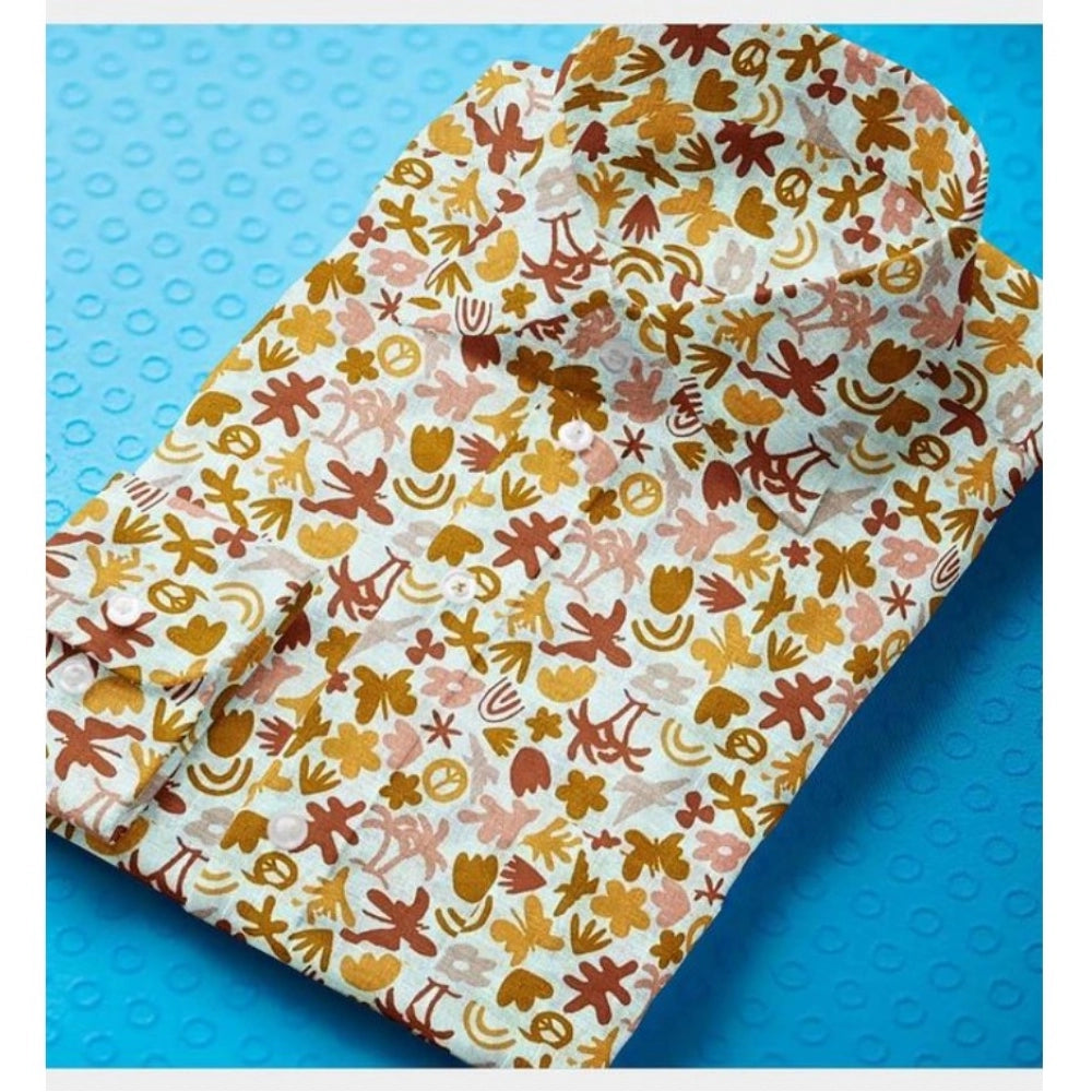 Men's Cotton Blended Printed Full Sleeve Shirt · 16_L