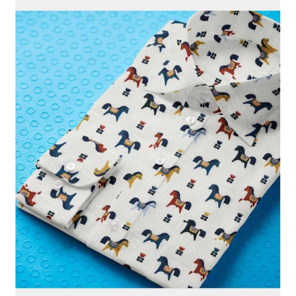 Men's Cotton Blended Printed Full Sleeve Shirt · _4_L