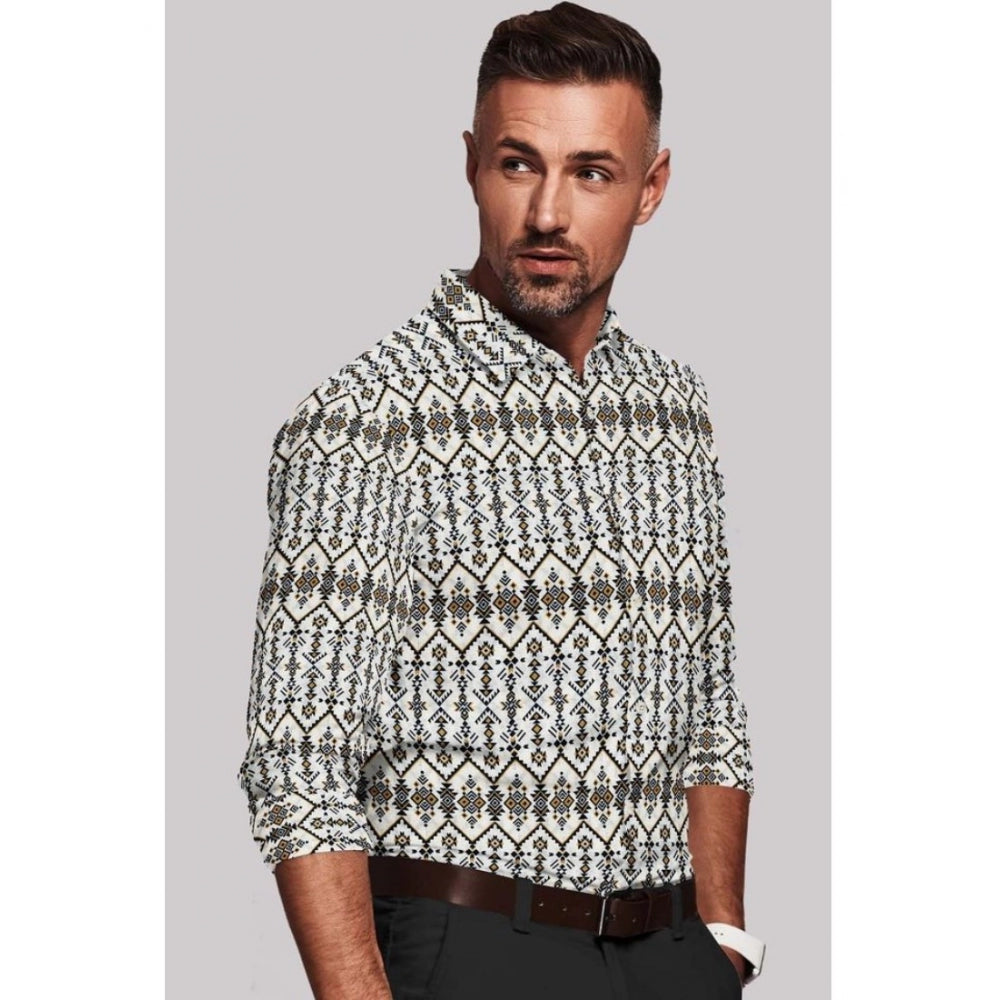 Men's Cotton Blended Printed Full Sleeve Shirt · 17_L