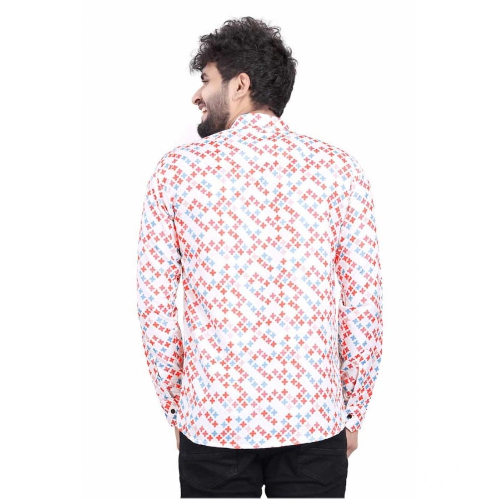 Men's Cotton Blended Printed Full Sleeve Shortkurta · _8_L