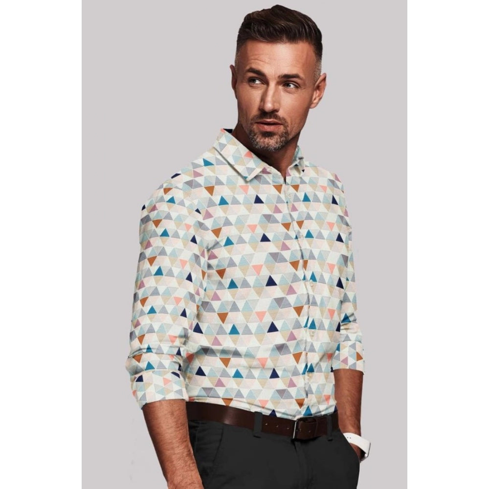 Men's Cotton Blended Printed Full Sleeve Shirt · _3_L