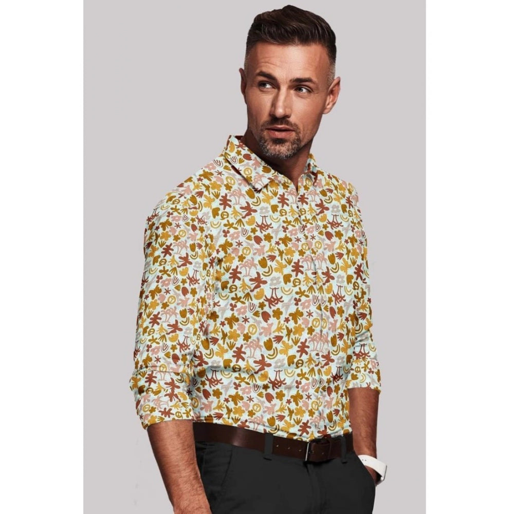 Men's Cotton Blended Printed Full Sleeve Shirt · 16_L