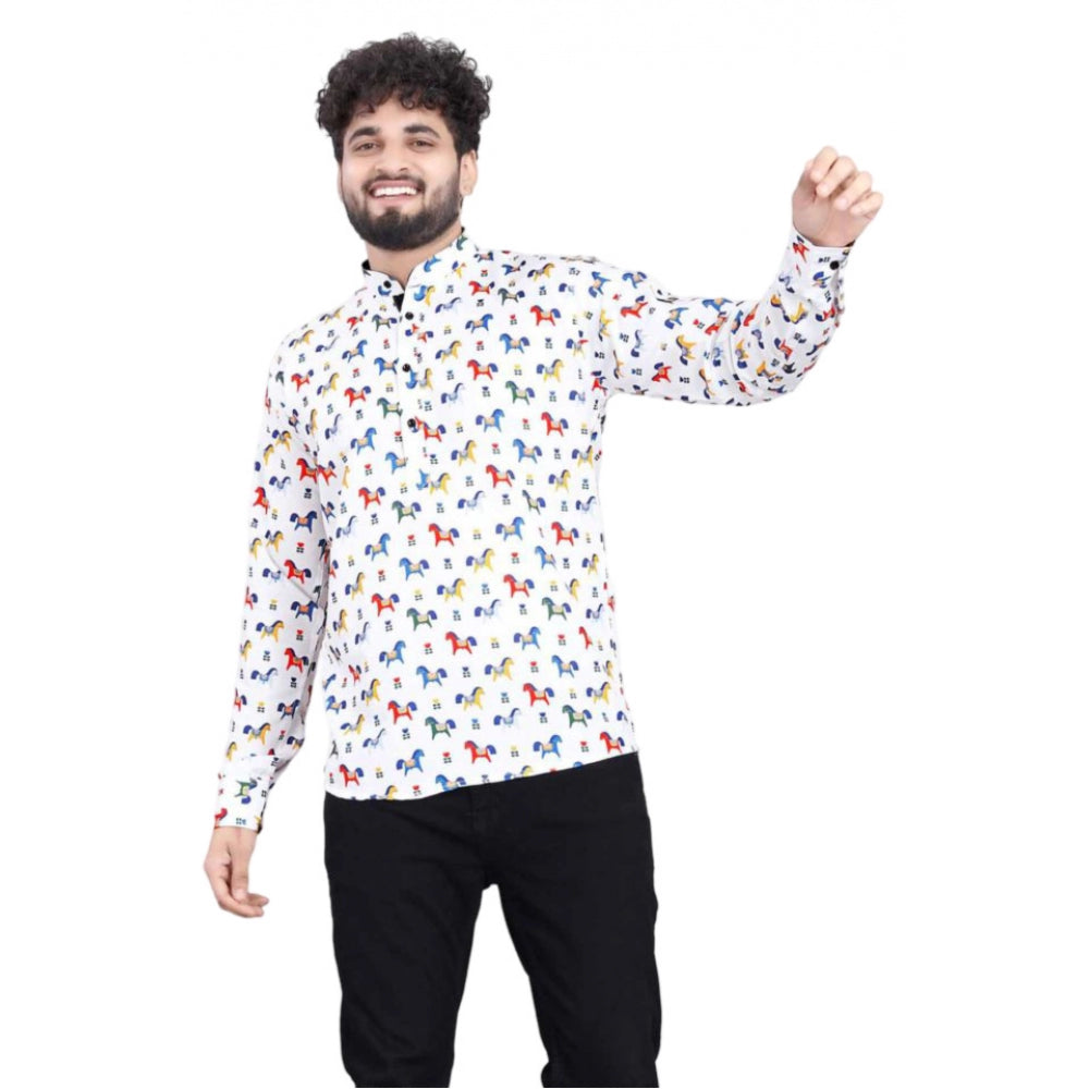 Men's Cotton Blended Printed Full Sleeve Shortkurta · _9_L