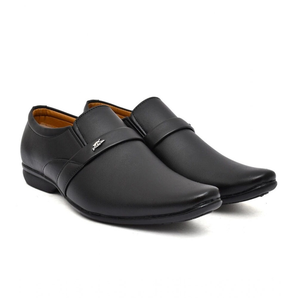Men's Faux Leather Formal Shoes — Black · lk_6