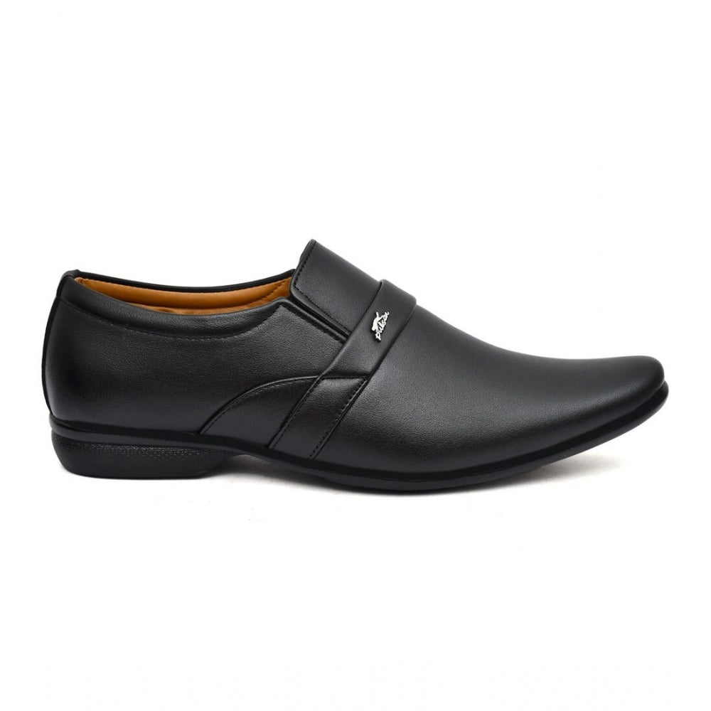 Men's Faux Leather Formal Shoes — Black · lk_6