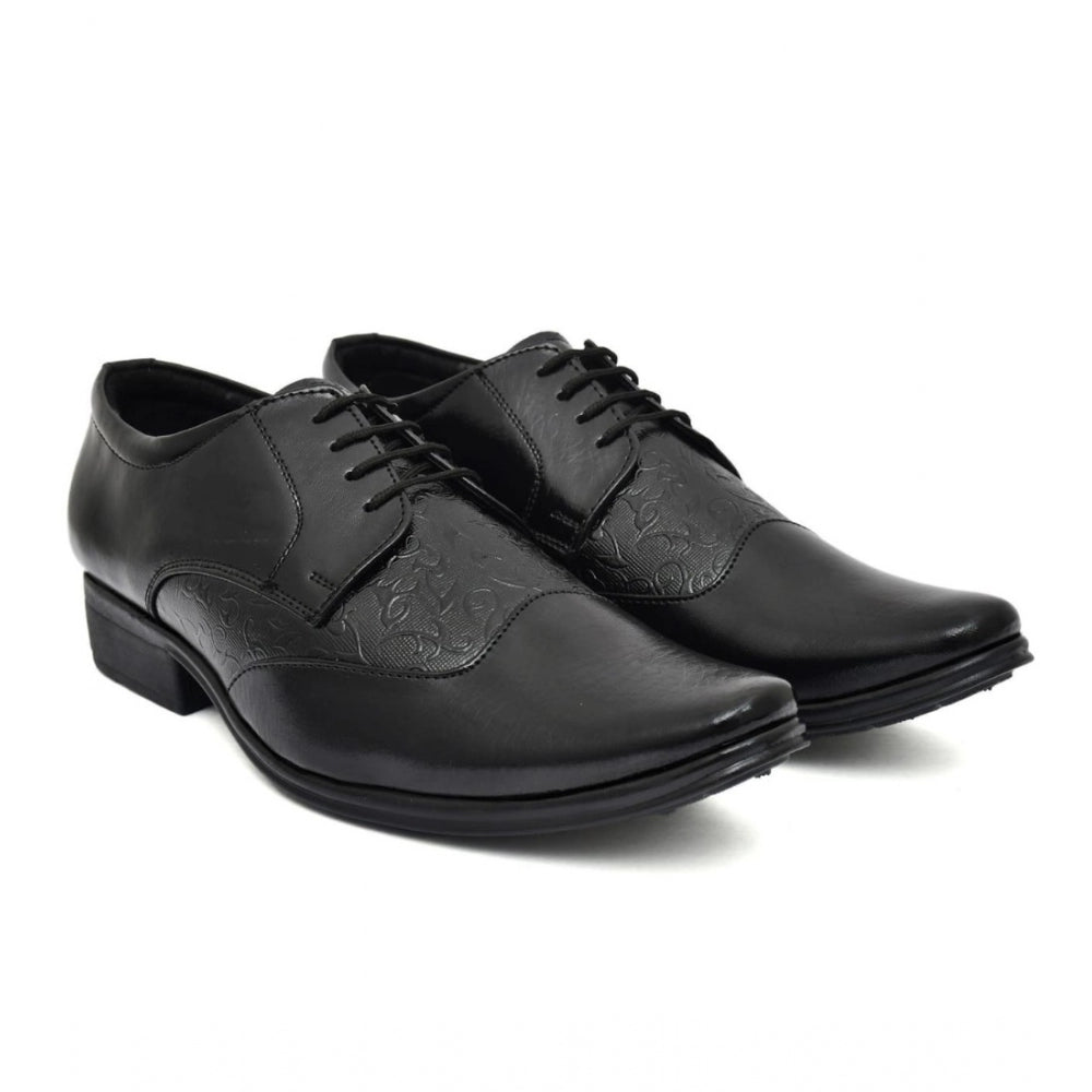 Men's Faux Leather Formal Shoes — Black · 01_6