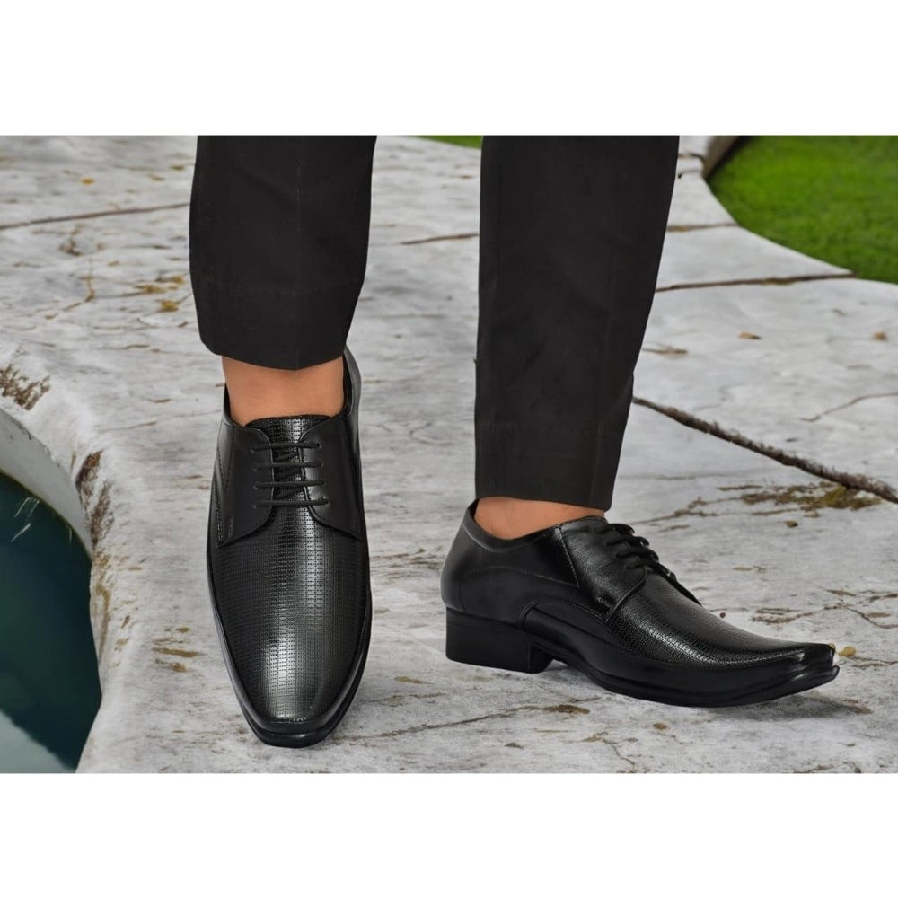 Men's Faux Leather Formal Shoes — Black · er_6