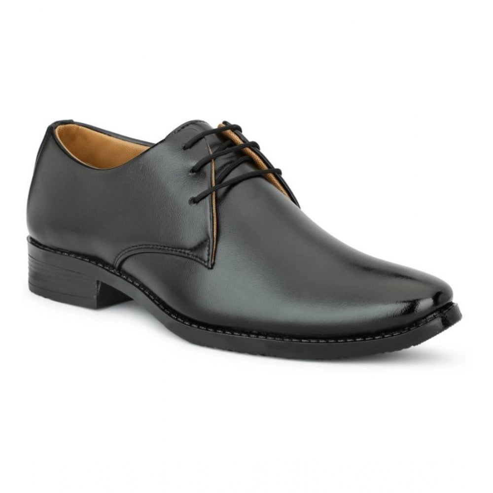 Men's Faux Leather Formal Shoes — Black · dy_6