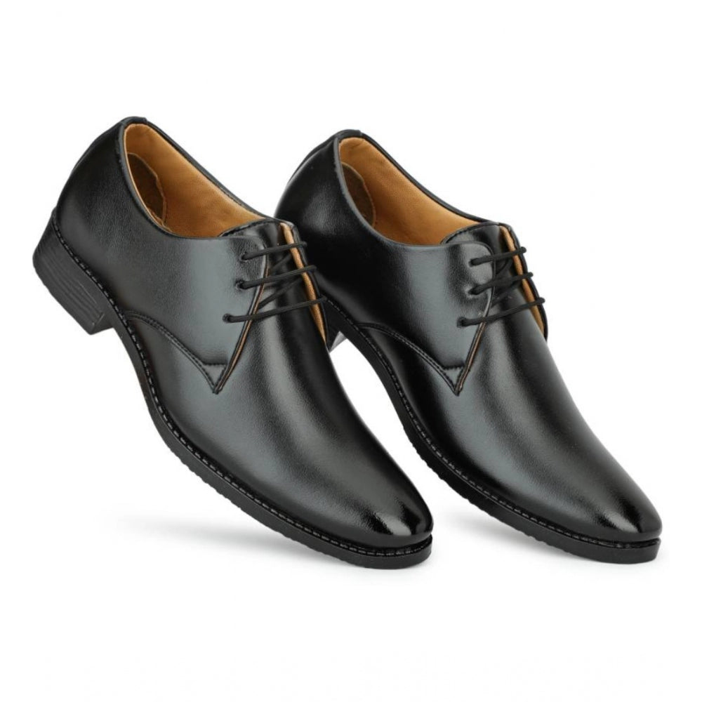 Men's Faux Leather Formal Shoes — Black · dy_6