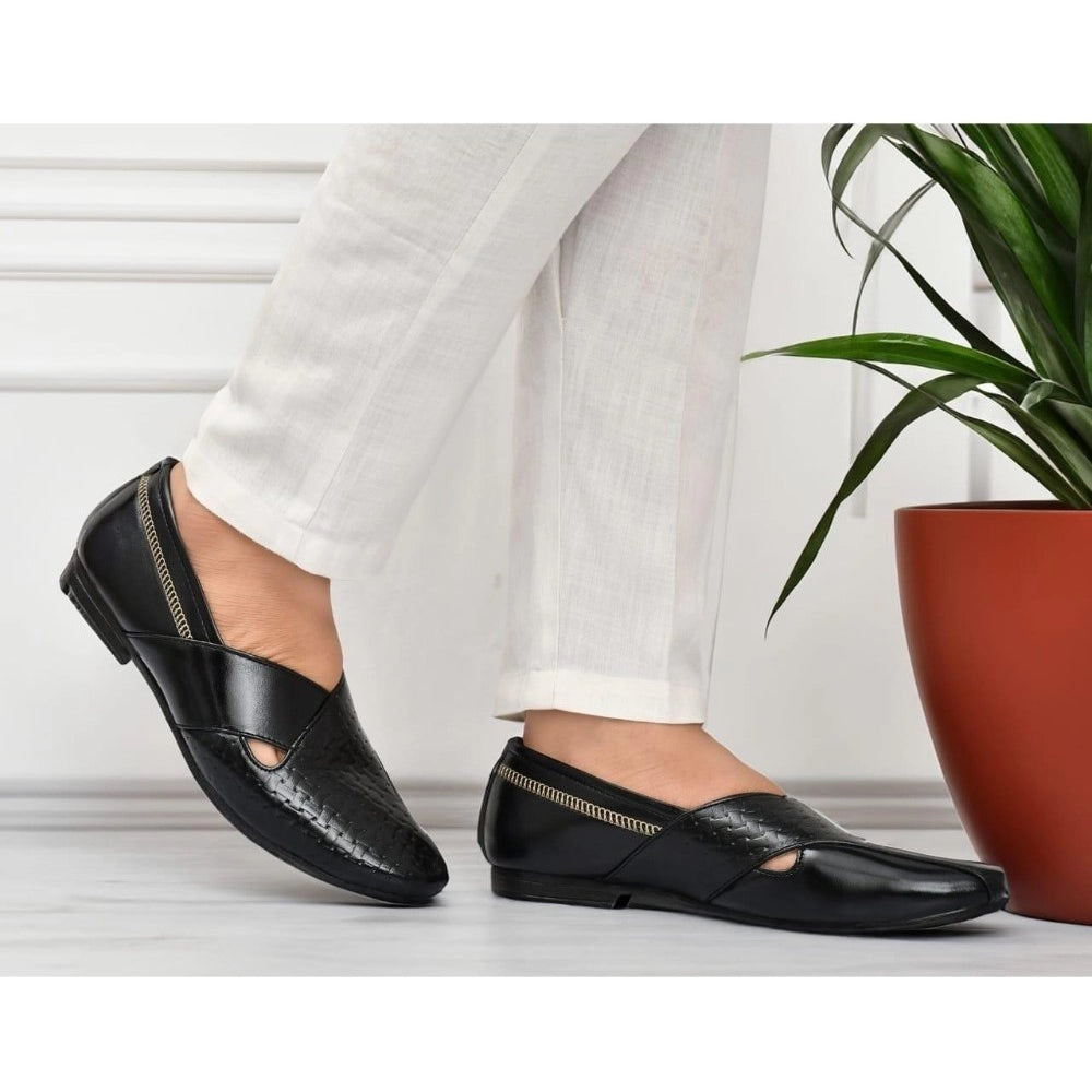 Men's Faux Leather Formal Shoes — Black · ra_6