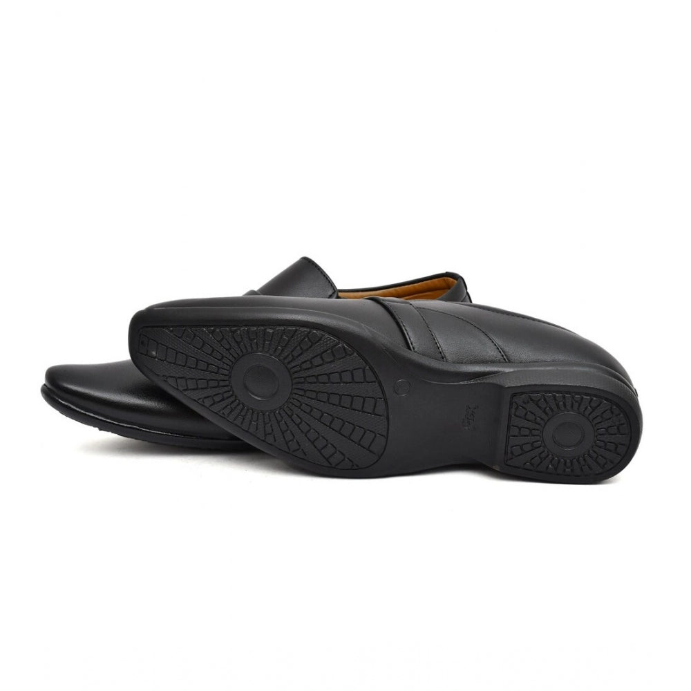 Men's Faux Leather Formal Shoes — Black · lk_6