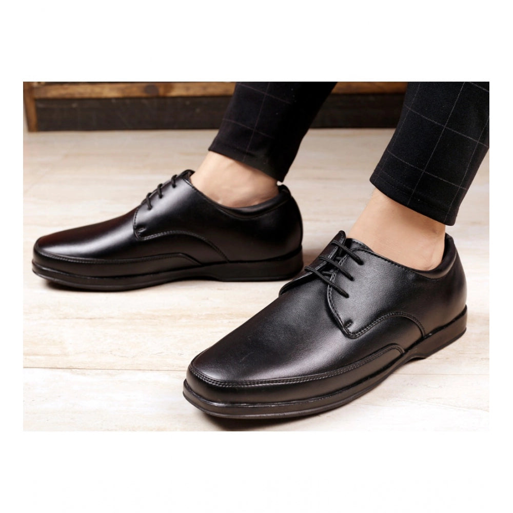 Men's Faux Leather Formal Shoes — Black · 24_6