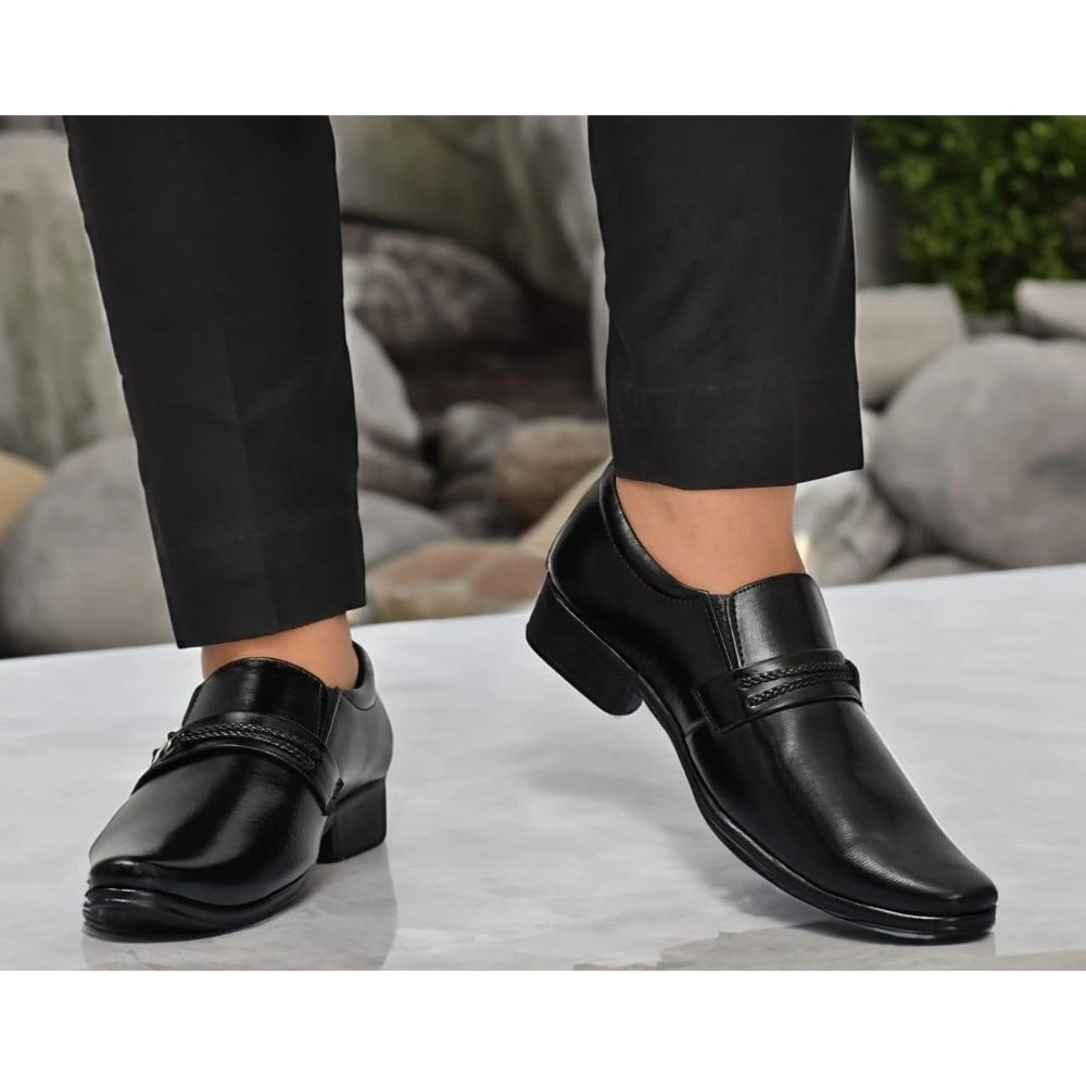 Men's Faux Leather Formal Shoes — Black · pe_6