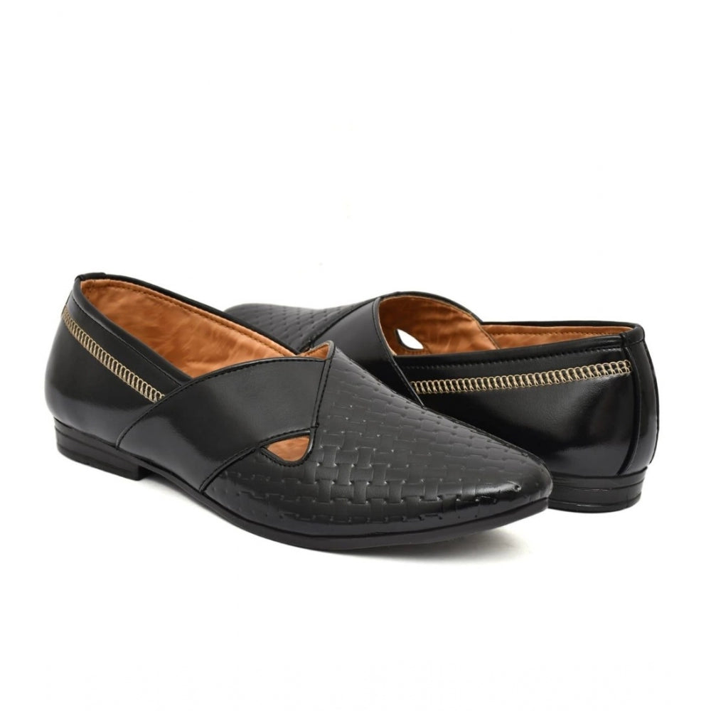 Men's Faux Leather Formal Shoes — Black · ra_6