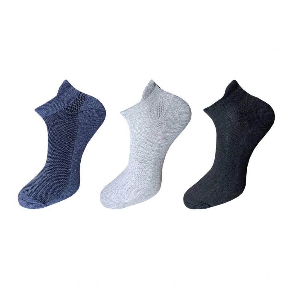 3_Pair Set Unisex Casual Cotton Solid Ankle Length Socks · 1146