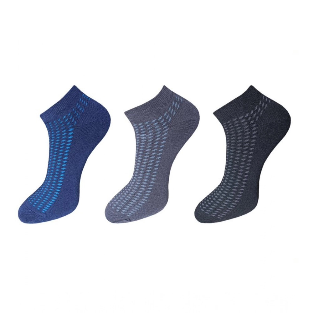 3_Pair Set Unisex Casual Cotton Printed Ankle Length Socks · 1140
