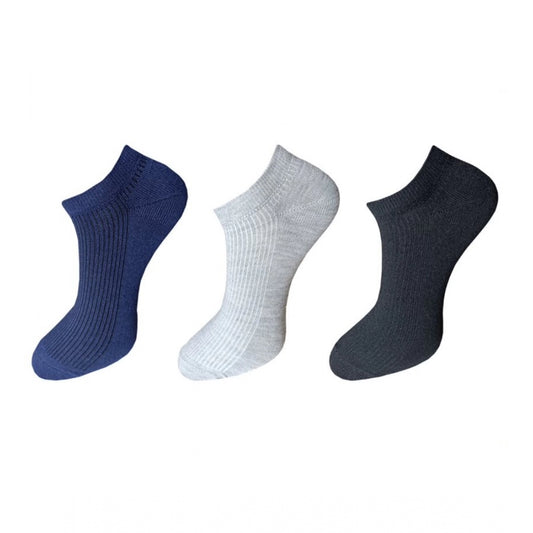 3_Pair Set Unisex Casual Cotton Solid Ankle Length Socks · 1138