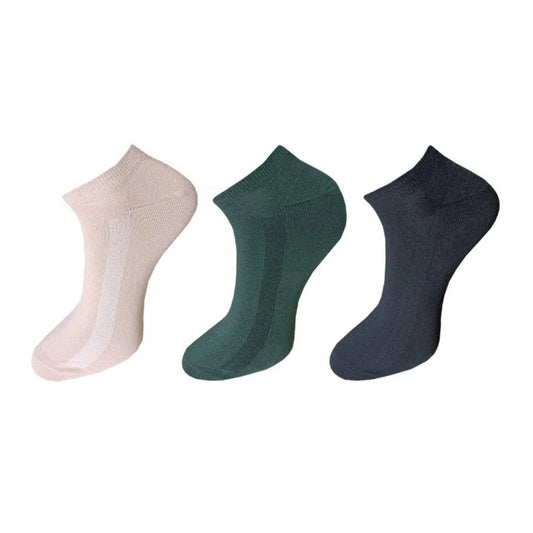 3_Pair Set Unisex Casual Cotton Solid Ankle Length Socks · 1151