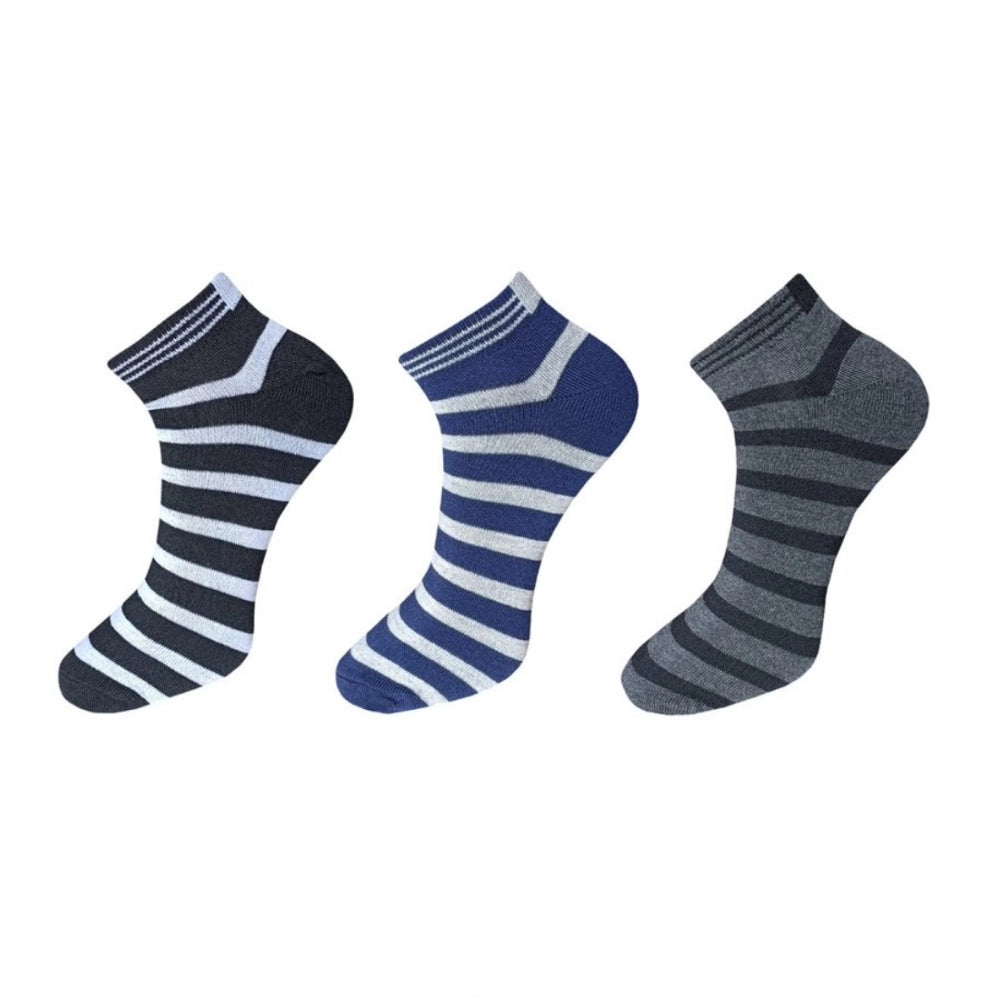 3_Pair Set Unisex Casual Cotton Solid Ankle Length Socks · 1139