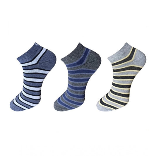 3_Pair Set Unisex Casual Cotton Striped Ankle Length Socks · 1136