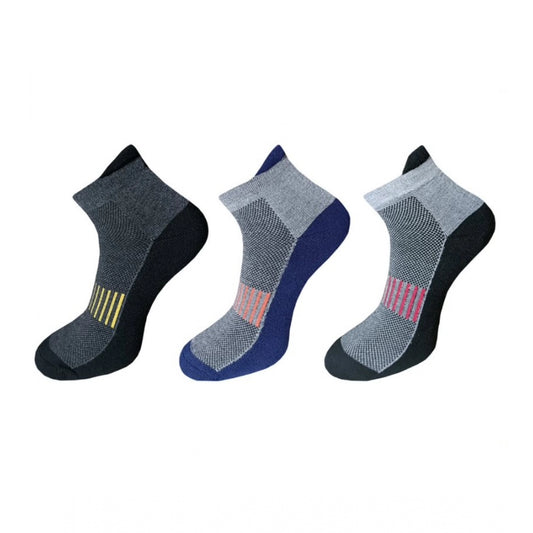 3_Pair Set Unisex Casual Cotton Printed Ankle Length Socks · 1112