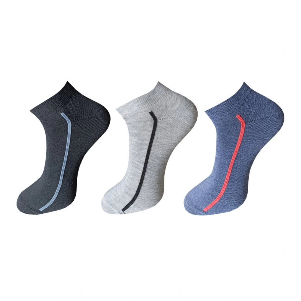 3_Pair Set Unisex Casual Cotton Solid Ankle Length Socks · 1165