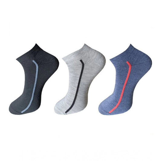 3_Pair Set Unisex Casual Cotton Solid Ankle Length Socks · 1165