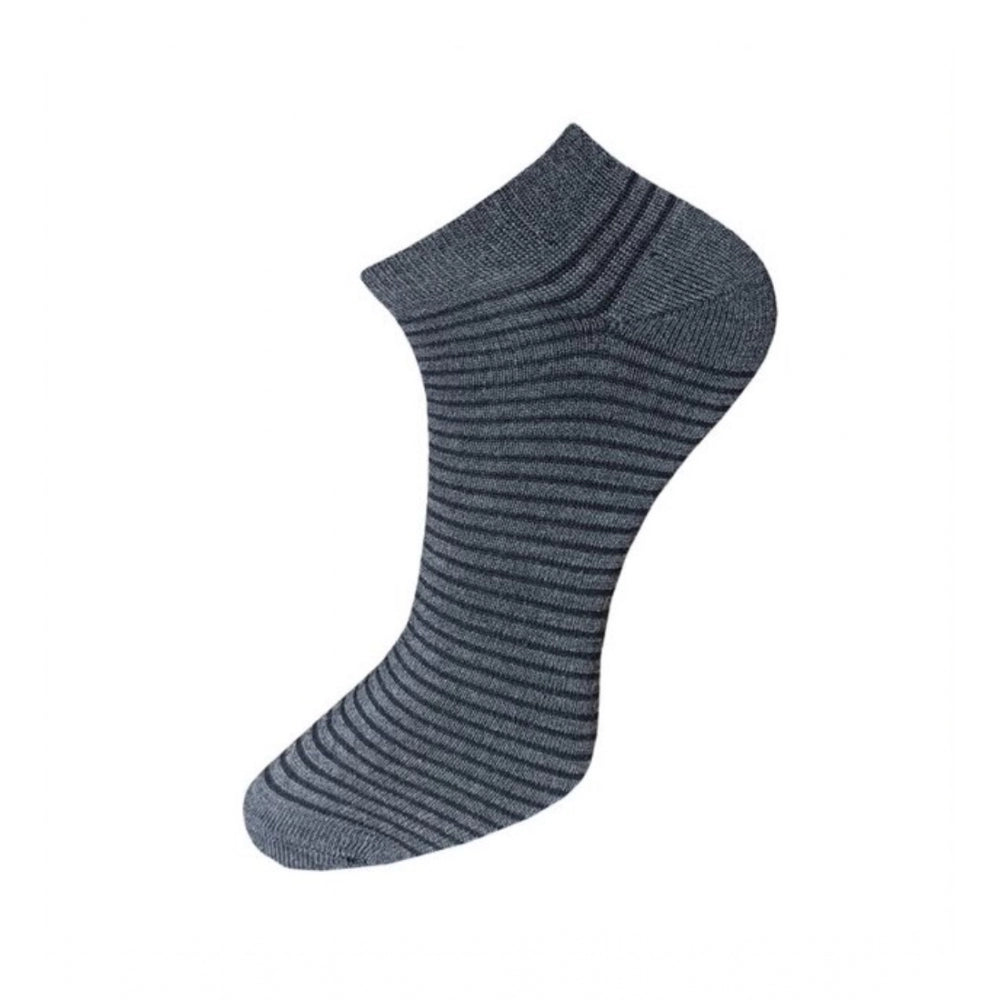 3_Pair Set Unisex Casual Cotton Striped Ankle Length Socks · 1156