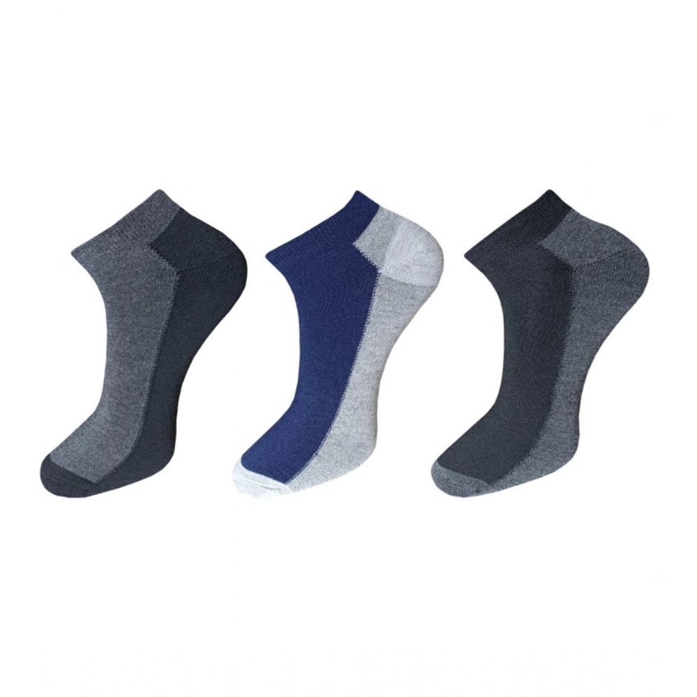 3_Pair Set Unisex Casual Cotton Solid Ankle Length Socks · 1142