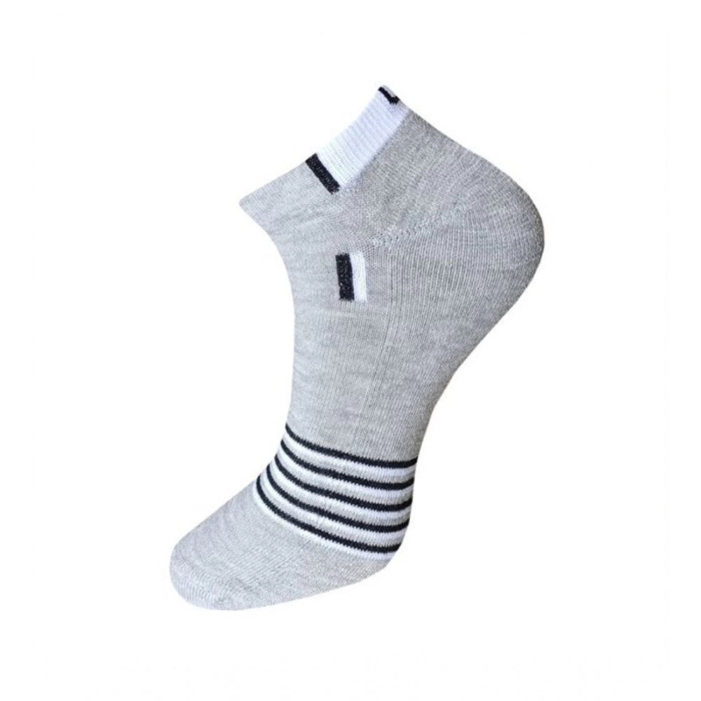 3_Pair Set Unisex Casual Cotton Striped Ankle Length Socks · 1126