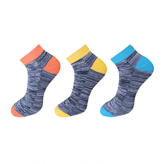 3_Pair Set Unisex Casual Cotton Ribbed Ankle Length Socks