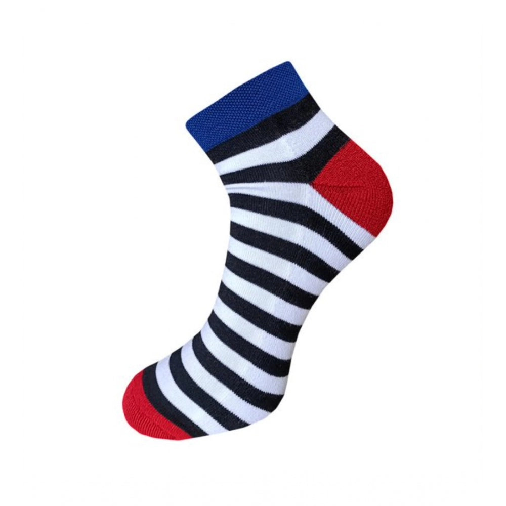 3_Pair Set Unisex Casual Cotton Striped Ankle Length Socks · 1118
