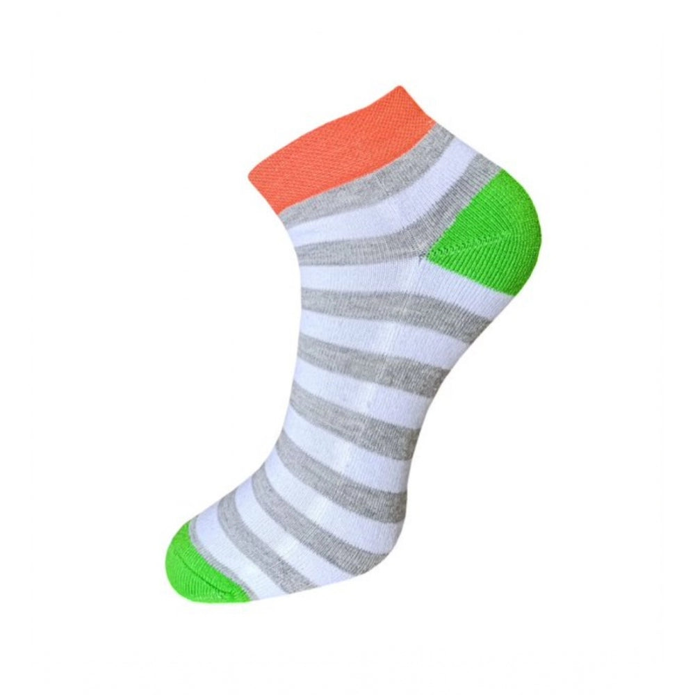 3_Pair Set Unisex Casual Cotton Striped Ankle Length Socks · 1118