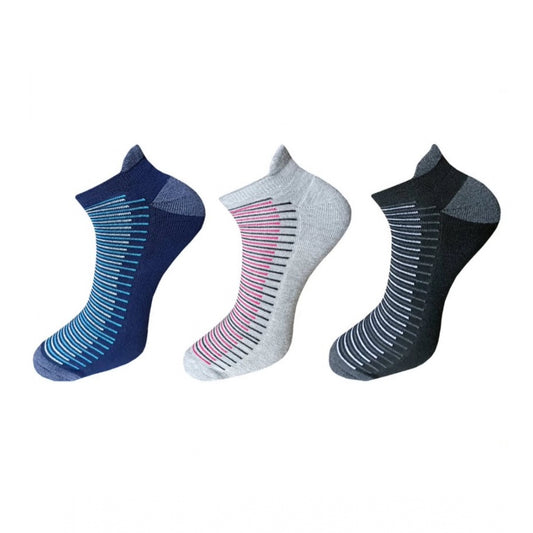 3_Pair Set Unisex Casual Cotton Striped Ankle Length Socks · 1116