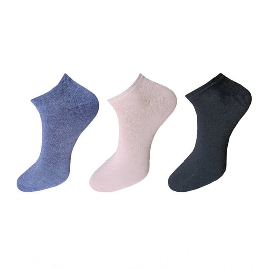 3_Pair Set Unisex Casual Cotton Solid Ankle Length Socks · 1149