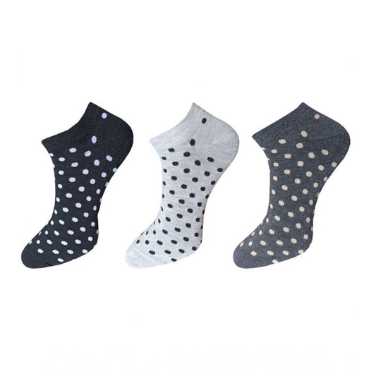3_Pair Set Unisex Casual Cotton Printed Ankle Length Socks · 1143