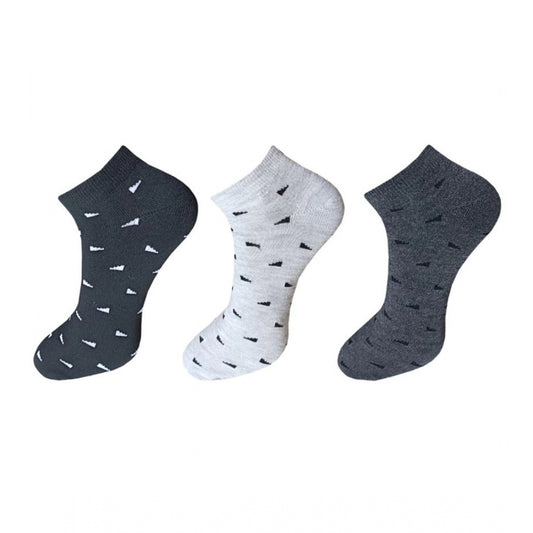 3_Pair Set Unisex Casual Cotton Printed Ankle Length Socks · 1134