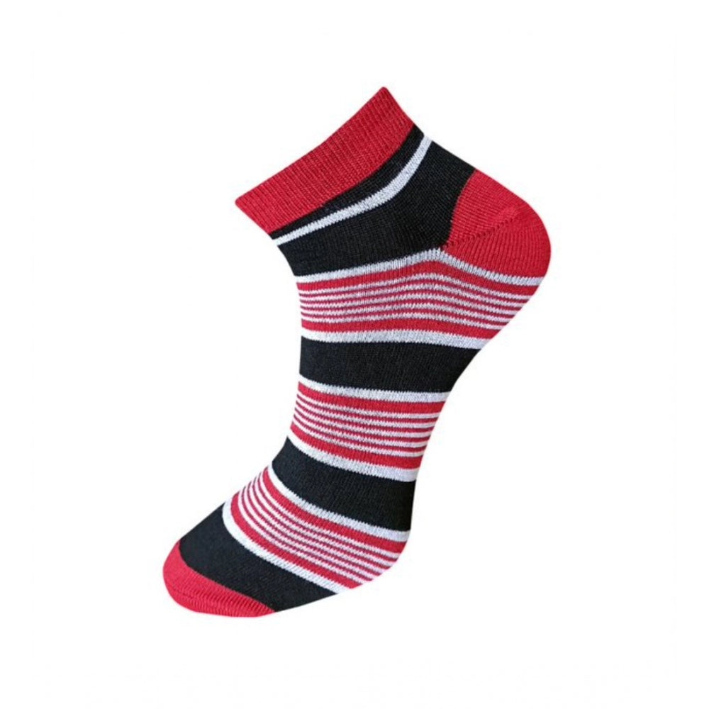 3_Pair Set Unisex Casual Cotton Striped Ankle Length Socks · 1124