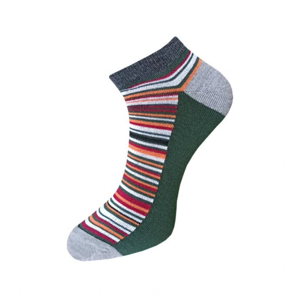 3_Pair Set Unisex Casual Cotton Striped Ankle Length Socks · 1121