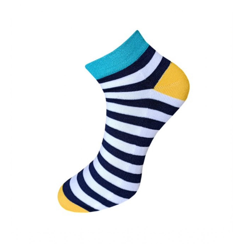 3_Pair Set Unisex Casual Cotton Striped Ankle Length Socks · 1118