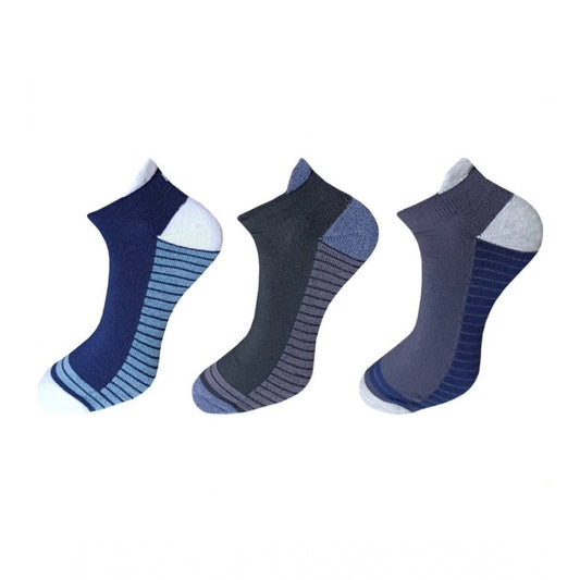 3_Pair Set Unisex Casual Cotton Printed Ankle Length Socks · 1111
