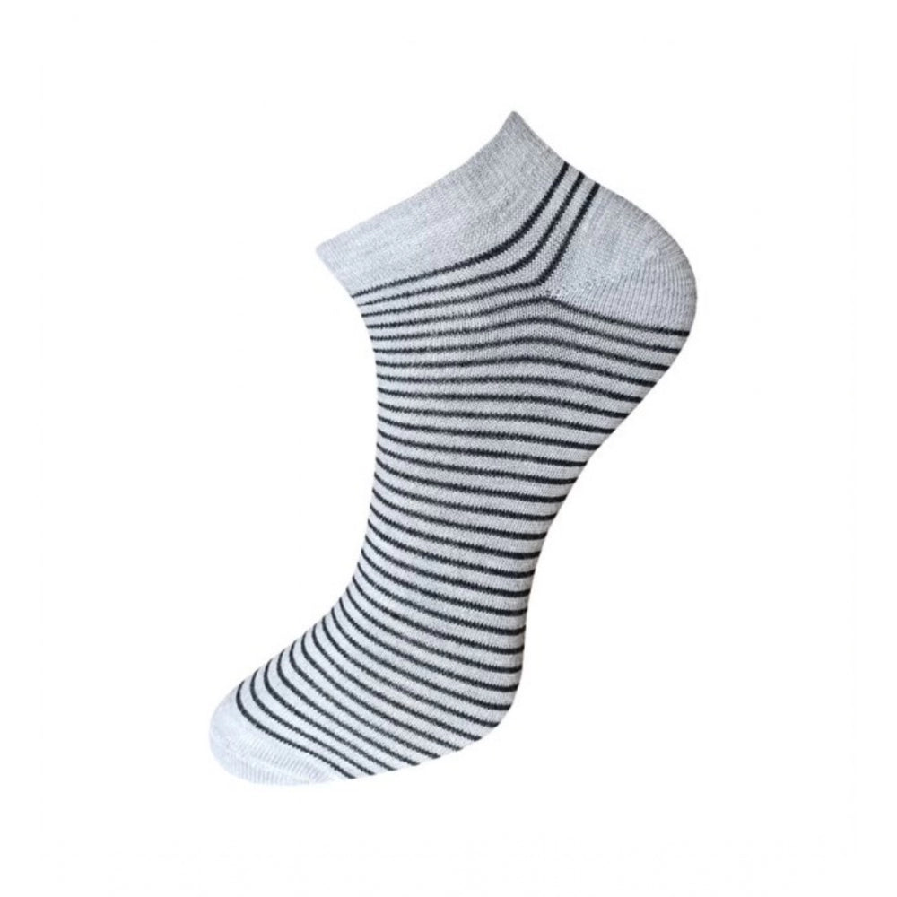 3_Pair Set Unisex Casual Cotton Striped Ankle Length Socks · 1156