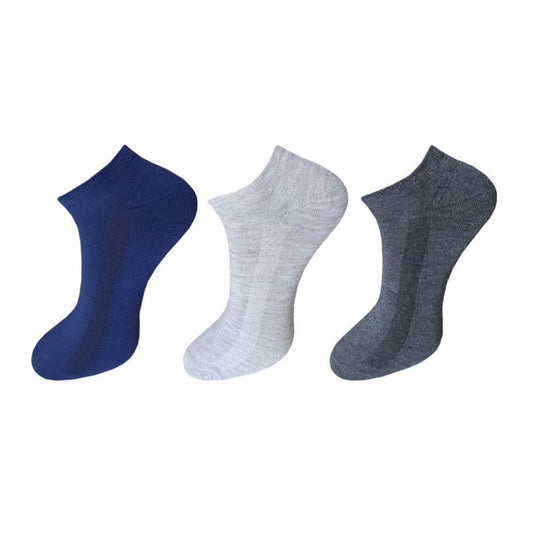 3_Pair Set Unisex Casual Cotton Solid Ankle Length Socks · 1152