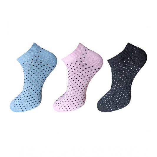 3_Pair Set Unisex Casual Cotton Printed Ankle Length Socks · 1135